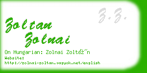 zoltan zolnai business card